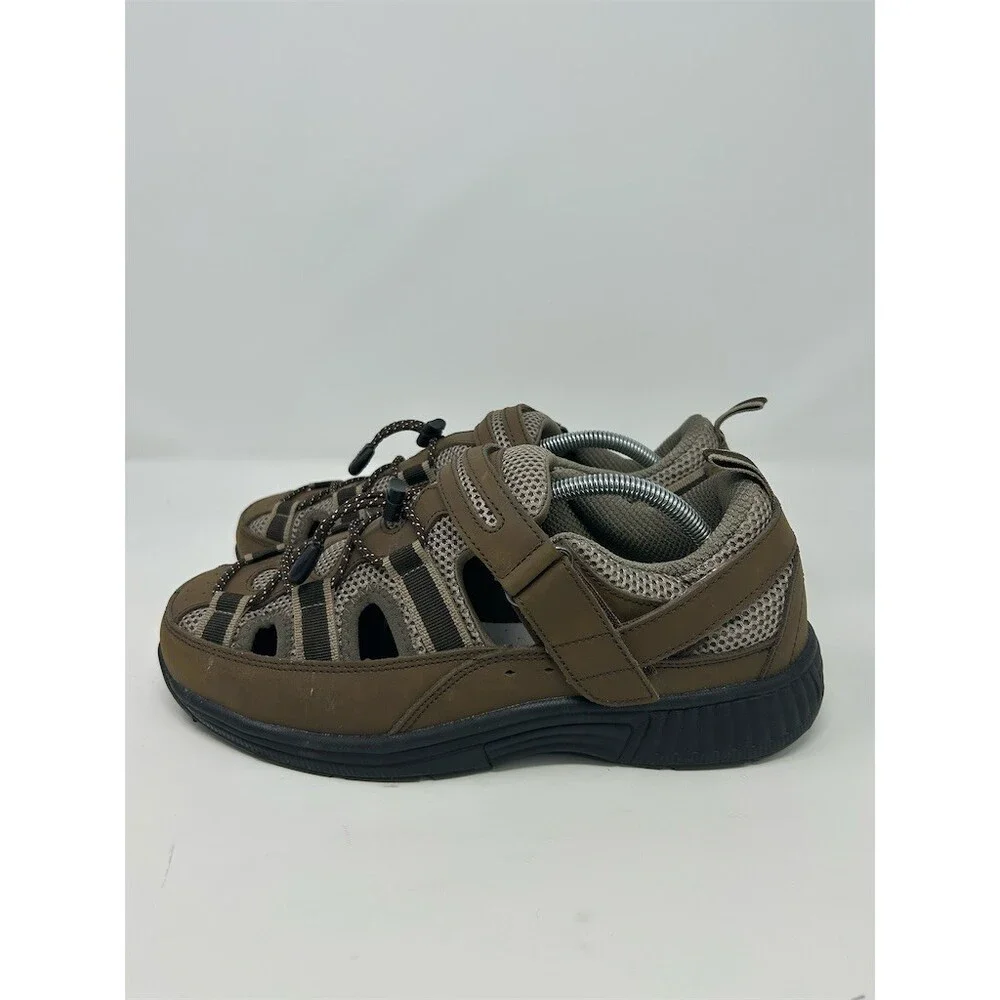 Orthofeet Clearwater Men's Orthopedic Fisherman Sport Sandals Brown Size 9 6E